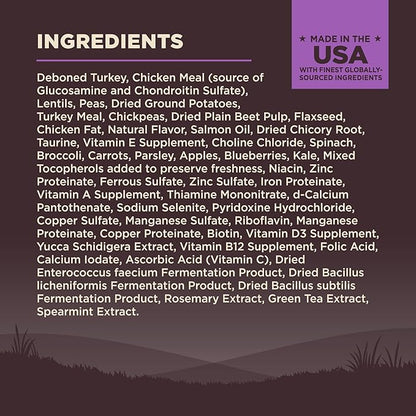 Wellness CORE Senior Dry Dog Food, Grain-Free, High Protein, Natural, Age Advantage Turkey & Chicken Recipe, (12-Pound Bag)