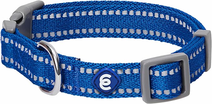 Blueberry Pet Essentials Reflective Dog Collar & Leash Set, Adjustable for Large Dogs | Safe Walking Gear for Pet Parents, Puppy Training & Daily Use LargeDogs, Navy