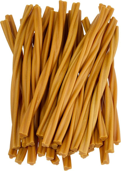Amazon Brand - Wonder Bound Peanut Butter Flavor Rawhide Free Twists Dog Treats, Long-Lasting, Easily Digestible Dental Health Chews, 55 Count, 12 Ounces (Pack of 2)