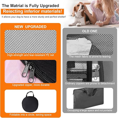 Dog Cat Playpen,Portable Pet Puppy Playpen,Rabbit Puppy Dog Play Pen for Indoors,Dogs Tent for Indoor Cats,Kitten Playpen,Collapsible Small Cats Crate Cage for Small Dogs with Carrying Case(Pink, S)