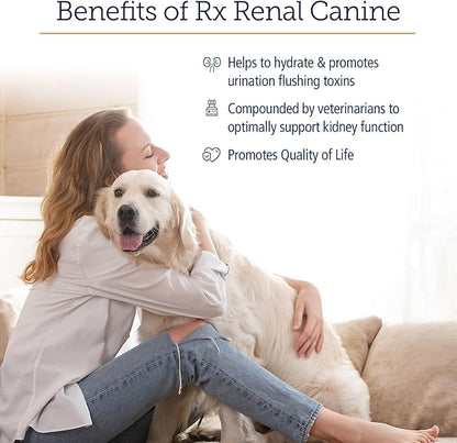 Rx Vitamins Rx Renal Canine Kidney Support for Dogs - Milk Thistle Extract, Green Tea, & Cordyceps Capsules for Dogs - Dog Kidney Support Supplement - 120 ct