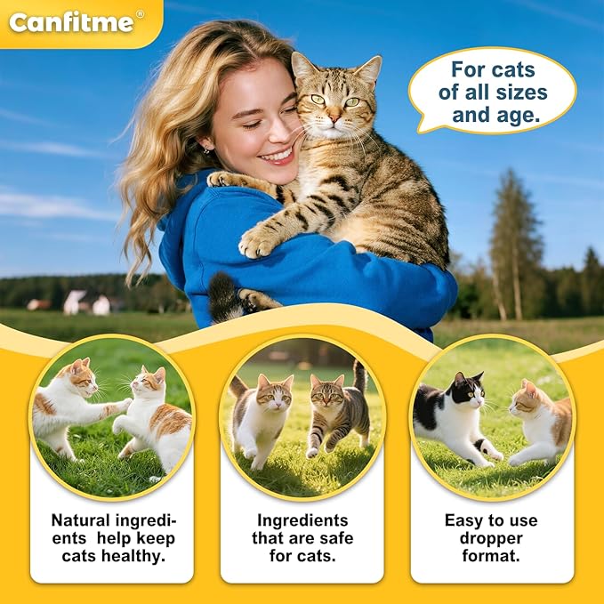Antibitics for Cats, Cat Antibitics for Infection, Natural Antibitic Pet Supplements, Supports Allergy Itch,Cough Relief,Immune Support -Proper for All Ages & Breeds-Bacon Flavor