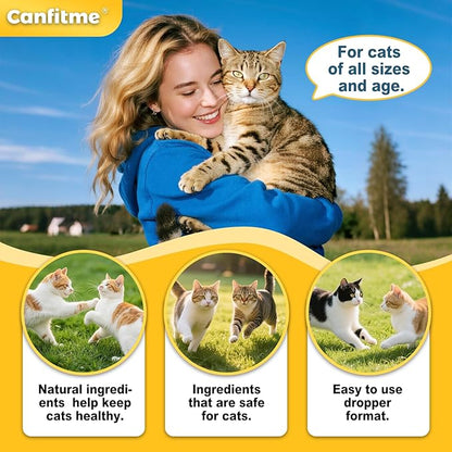 Antibitics for Cats, Cat Antibitics for Infection, Natural Antibitic Pet Supplements, Supports Allergy Itch,Cough Relief,Immune Support -Proper for All Ages & Breeds-Bacon Flavor
