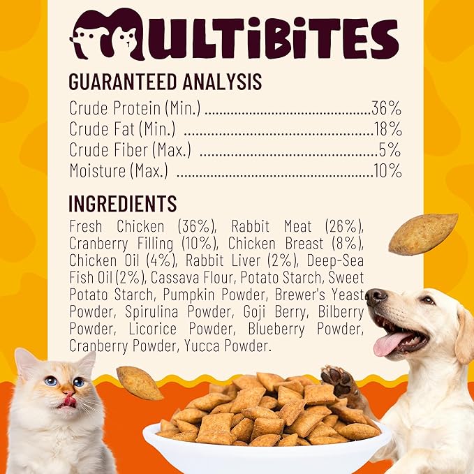 13.05 oz Urinary Tract CatTreats - Cranberry Cat Treats for UTI, KidneySupport, Bladder Control - Chicken &Cranberry Flavor, Crunchy Snacks for Kittens