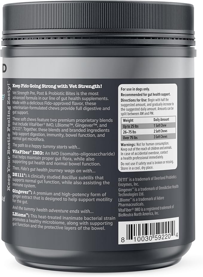 Zesty Paws Vet Strength Probiotics for Dogs, Digestive Health & Gut Flora Support, Dog Supplements, 90 Count (Pack of 2)