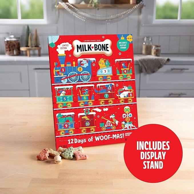 Milk-Bone Holiday 12 Day Treat Calendar, 2.85 oz Box (Pack of 2)