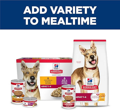 Hill's Science Diet Adult 1-6 Wet Dog Food, Salmon & Barley, 13 oz. Cans, 12-Pack
