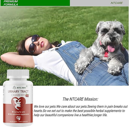 Cranberry for Dogs - Urinary Tract Support, Bladder Health, Dog UTI, Bladder Stones, Incontinence Support, Cranberry for Dogs and Cats, 120 Tablets