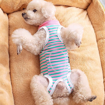 2 Packs Pet Dog Recovery Onesie Suit for Dogs Cats After Surgery,Dog Abdominal Wounds Bandages Cone E-Collar Alternative. (Grey, L)