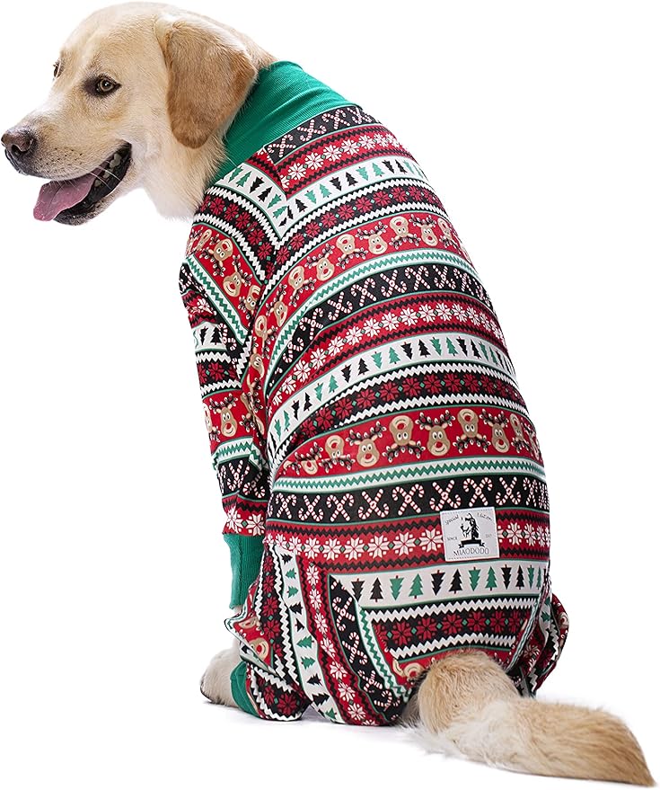 Christmas Dog Recovery Suit for Dogs After Surgery Anti Shedding Suit,Large Dog Bodysuit After Surgery Wear,for Female Male Abdominal Wounds Spay or Skin Diseases