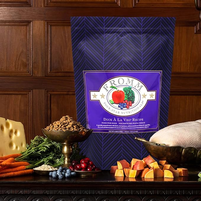 Fromm Four-Star Nutritionals Duck A La Veg Dog Food - Premium Dry Dog Food - Duck Recipe - 12 lb