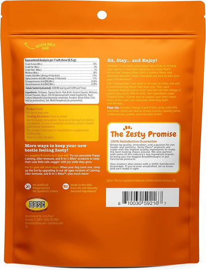 Zesty Paws Training Treats for Dogs & Puppies - Dog Treats for Training - Healthy Dog Chews for Hip, Joint & Muscle Health - for All Breeds and Ages - Bacon Flavor - 12oz