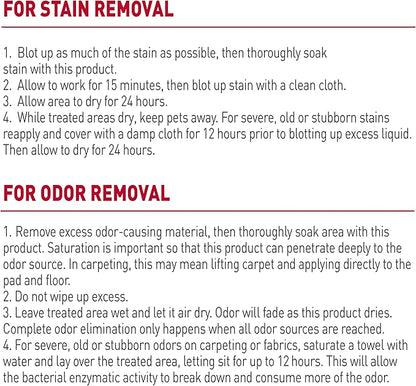 Nature’s Miracle Stain & Odor Remover, Tough on Dog Urine, Feces, Vomit, Drool and Other Organic Stains and Odors, 170 fl oz Refill