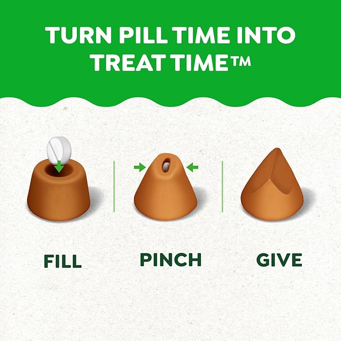 Greenies Pill Pockets for Dogs Large Size, Dog Treat Pouch for Capsule Medication, Chicken Flavor, (6) 7.9 oz. Pouches