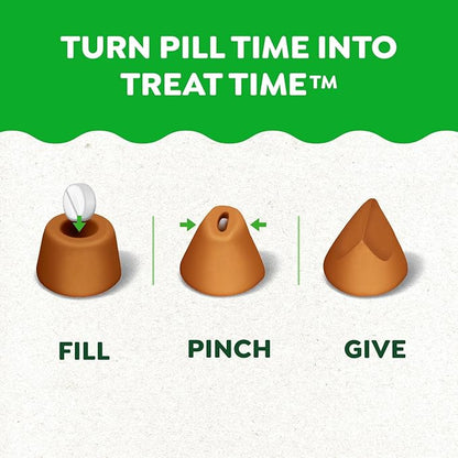 Greenies Pill Pockets for Dogs Large Size, Dog Treat Pouch for Capsule Medication, Chicken Flavor, (6) 7.9 oz. Pouches