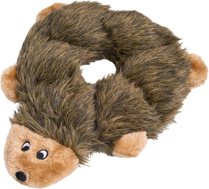 ZippyPaws Loopy - No Stuffing Dog Toys to Keep Them Busy, for Small, Medium, & Large Dogs, Squeaky Pet Toy for Boredom, Unstuffed Chew Toy, Soft Plush Puppy Products, Hedgehog - 10"
