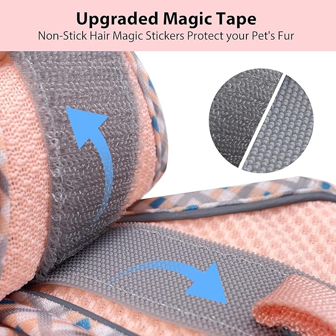 AIITLE Escape-Proof Dog Harness - Extra Soft Jacquard Fabric with Moisture-Wicking Lining, Adjustable Fit for Boston Terrier, Pekingese - Running, Playdates, Outdoor Adventures (Pink, L)