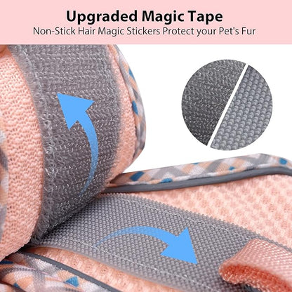 AIITLE Escape-Proof Dog Harness - Extra Soft Jacquard Fabric with Moisture-Wicking Lining, Adjustable Fit for Boston Terrier, Pekingese - Running, Playdates, Outdoor Adventures (Pink, L)