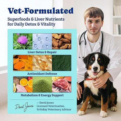Milk Thistle Liver Support Chews for Dogs – Soft Chews with NAC, Curcumin, Choline & Dandelion – Supports Liver Function, Antioxidant Defense & Immune Health – Duck & Pear Flavor – 120 Count