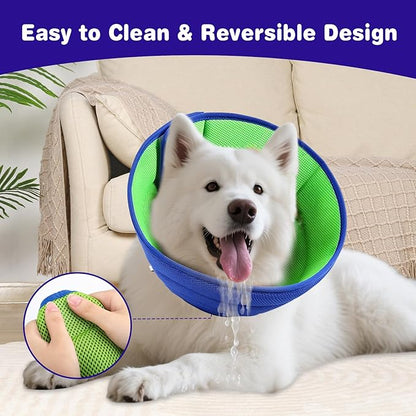 Soft Dog Cone Collar Alternative, Comfortable Cones for Large Dogs to Stop Licking After Surgery, Comfy Elizabethan Collars, Neuter Recovery Ecollars of Shame Alternatives