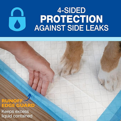 Four Paws Wee-Wee Superior Performance Pee Pads for Dogs with Runoff Barrier Edge Guard Protection, Puppy & Dog Potty Training Pads, Housebreaking Supplies, 28" x 34" (6 Count)