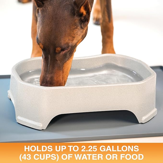 Neater Pet Brands Extra Large Water Bowl for Dogs, Outdoor Dog Water Bowl (2.25 Gallon XL Capacity), Big Trough Style Food Dish for Indoors or Outside, No Spill Large Dog Bowls, Vanilla Bean