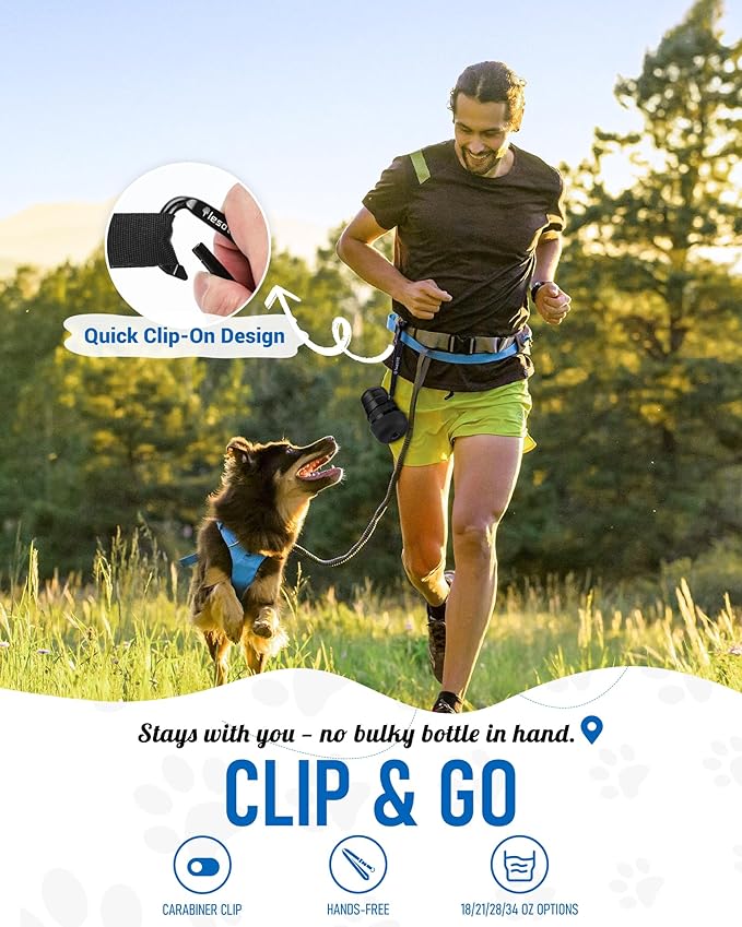 lesotc Dog Water Bottle, Portable Water Dispenser with Travel Water Bowl, Leak Proof Pet Travel Squeeze Bottle, Puppy Essentials Dog Stuff Accessories for Outdoor Walking, Hiking, Camping