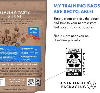 Buddy Biscuits Trainers 10 Oz. Pouch of Training Bites Soft & Chewy Dog Treats Made with Bacon Flavor