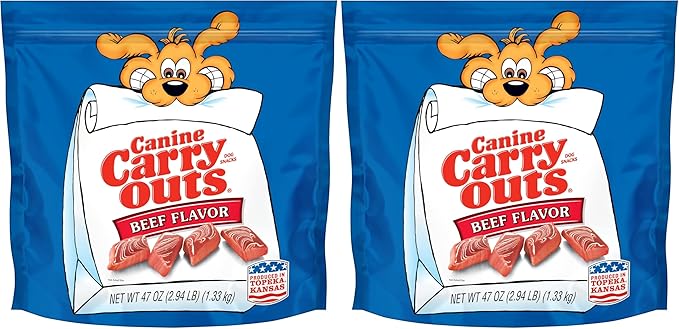 Canine Carry Outs Dog Treats, Beef Flavor, 47 Ounce (Pack of 2)