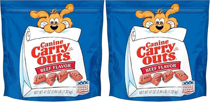 Canine Carry Outs Dog Treats, Beef Flavor, 47 Ounce (Pack of 2)