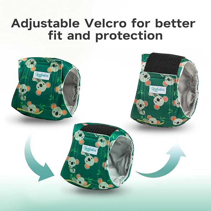Leekalos Male Dog Diapers, Dog Belly Bands for Male Dogs Wraps Washable Doggie Diapers High Absorbing Dog Belly Bands（5 Pack） (Octopuses+Plain, Large (18"-21"))