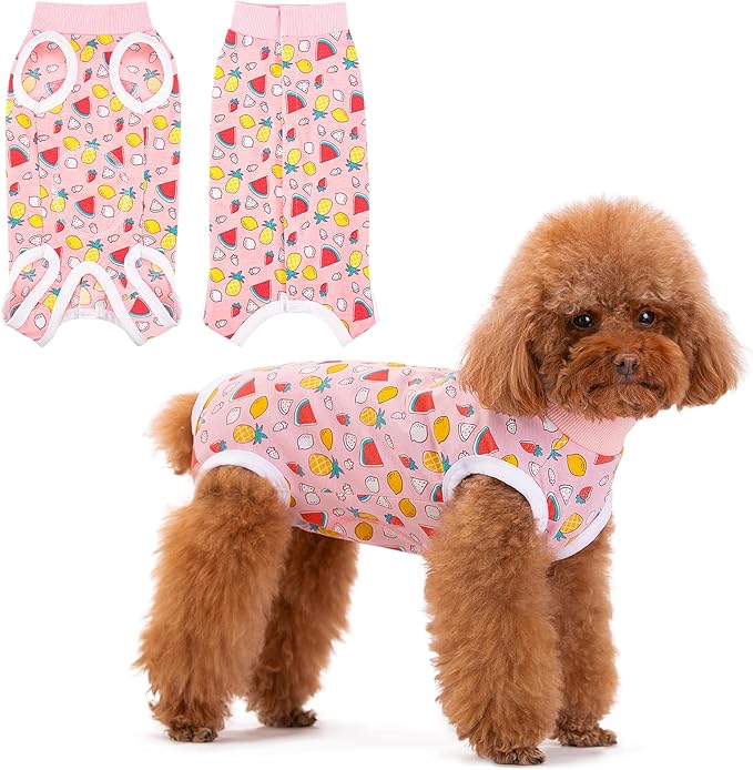 Coppthinktu Recovery Suit for Dogs After Surgery, Dog Onesie Surgery Recovery Suit for Female Spay, Soft Male Surgical Pajamas Bodysuits for Small Medium Puppy to Anti Licking Dog Cone Alternative