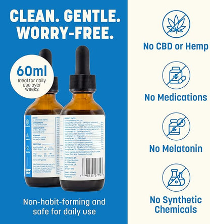 Keepin' Calm Ashwagandha Drops for Dogs & Cats - Calming Aid for Fireworks, Storms, Travel & Separation - Herbal Stress Relief, Non-Drowsy, 60ml