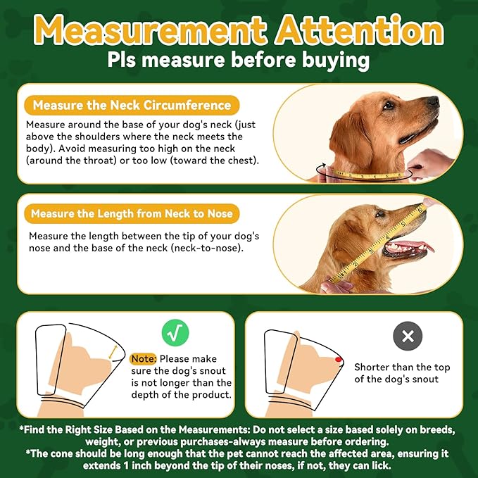 WinWeal Soft Dog Cone Collar for Dogs After Surgery, Transparent Breathable Pet Recovery Collar for Large Medium Dogs, Adjustable Dog Cone Collar, Elizabethan Collar (XL, Dark Green)