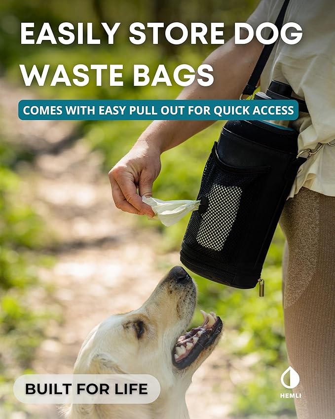 32 oz. Portable Dog Water Bottle and Bowl for Walking, Hiking and Travel