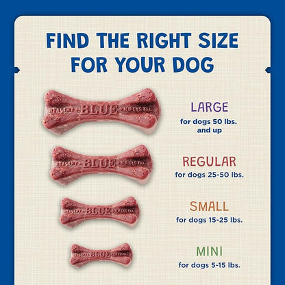 Blue Buffalo Dental Bones Mini Natural Dental Chew Dog Treats Bag,12oz. Bag,(Pack of 2)