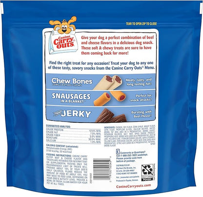 Canine Carry Outs Dog Treats, Beef & Cheese Flavor, 47 Ounce (Pack of 2)