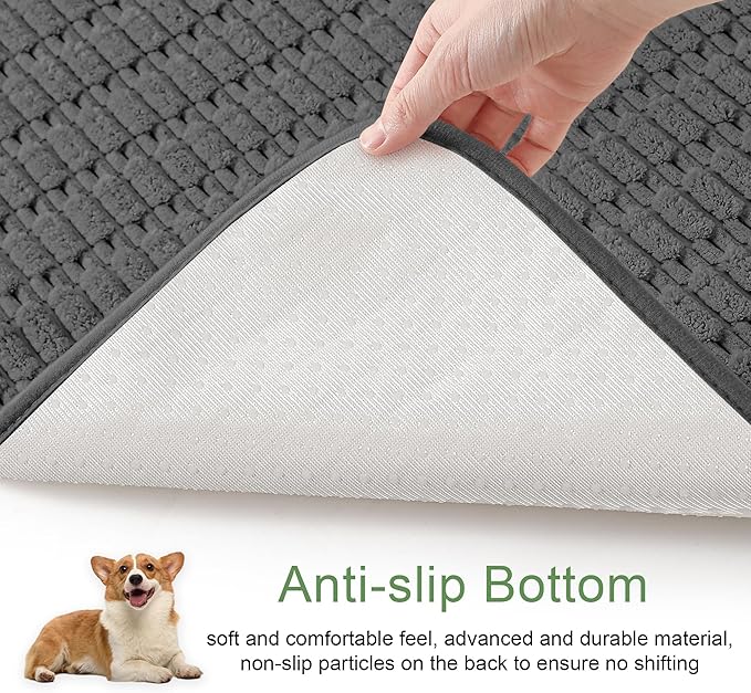 Washable Pee Pads for Dogs, Reusable Puppy Pads Dog Pads, Non-Slip Dog Pee Pads, Leakproof Pet Pee Pads Wee Wee Pads for Dogs. (Dark Grey, 40"x60"(Pack of 1))