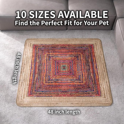 Washable Pee Pads for Dogs, Reusable Puppy Potty Training Pads, Ultra-Absorbent Thick Waterproof Leak-Proof Non-Slip Pads & Mat for Crate, Playpen, Floor, Whelping & Housebreaking , 2 Pack 48"x48"