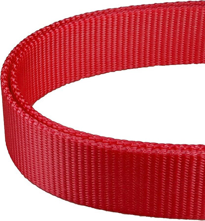 Mikivery Martingale Dog Collar Nylon Adjustable and Safety Training Colourful Comfortable Metal Buckle Pet Collars for Small Medium and Large Dogs(Red,M)