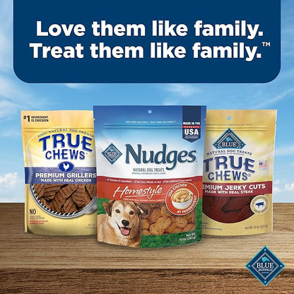 Blue Buffalo Nudges Homestyle Natural Dog Treats Made with Real Chicken, Made in the USA, Chicken, 10-oz Bag