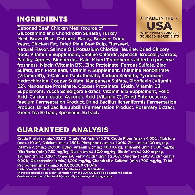 Wellness CORE+ Adult Dry Dog Food with Freeze Dried Pieces, Wholesome Grain Kibble+, Natural, High Protein, Beef and Barley Recipe, 4 lb Bag