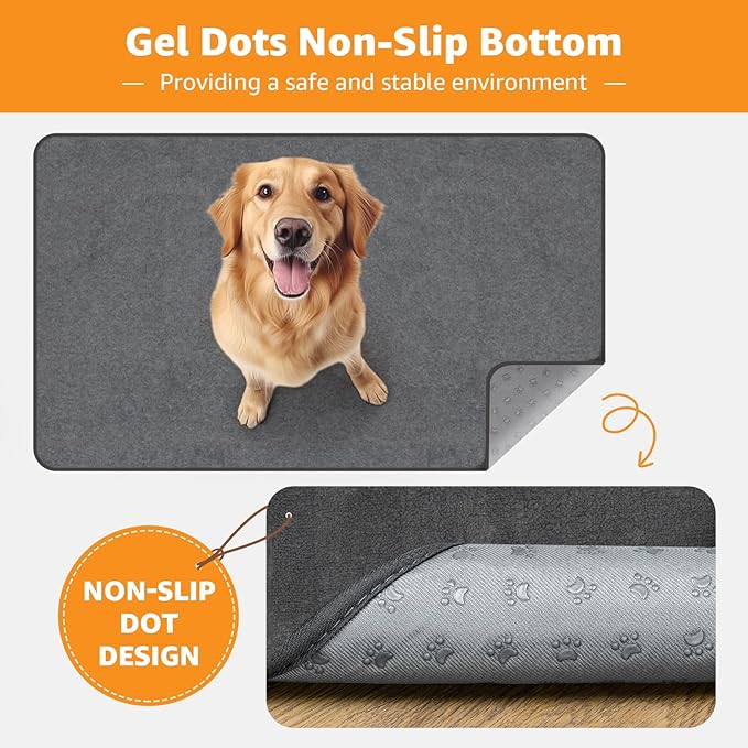 Dog Pee Pad Washable-Extra Large Instant Absorb Training Pads Non-Slip Pet Playpen Mat Waterproof Reusable Floor Mat for Puppy/Senior Dog Whelping Incontinence Housebreaking (31"x36"-(2PACK))