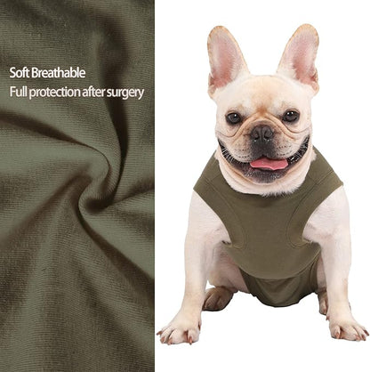 Dog Surgery Recovery Suit - After Spay, Abdominal Wounds Post Surgical Recovery, Anti Licking Breathable Dog Onesies for Small, Medium & Large Pet, Alternative Bandages Cone E-Collar