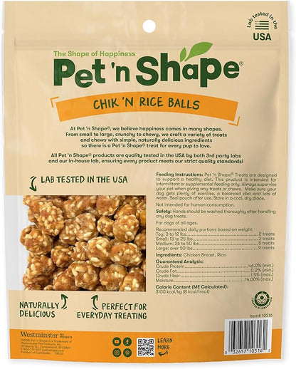 Pet 'n Shape Chik 'n Rice Balls Dog Treats - 1 Pound