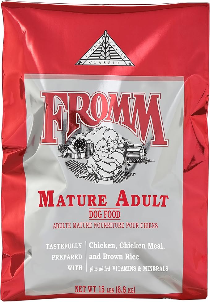 Fromm Classic Mature Adult Dog Food - Senior Dry Dog Food for Large, Medium, & Small Breeds - Chicken Recipe - 15 lb