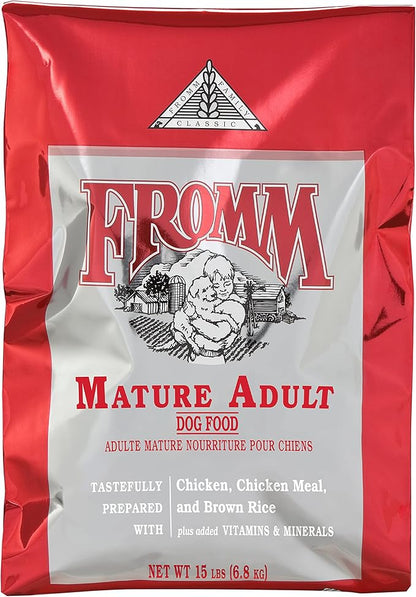 Fromm Classic Mature Adult Dog Food - Senior Dry Dog Food for Large, Medium, & Small Breeds - Chicken Recipe - 15 lb