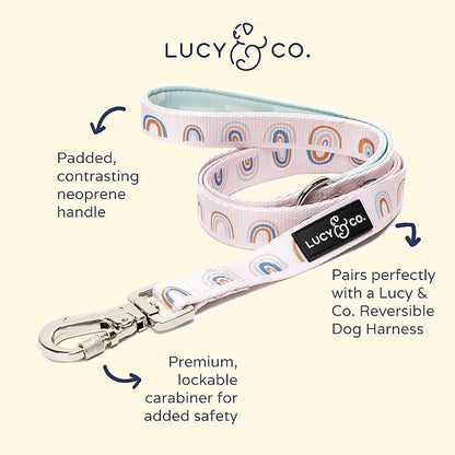 Lucy & Co. 5 Foot Designer Dog Leash - Best for Big, Small, or Medium Dogs - Puppy Leash - Cloud, Large