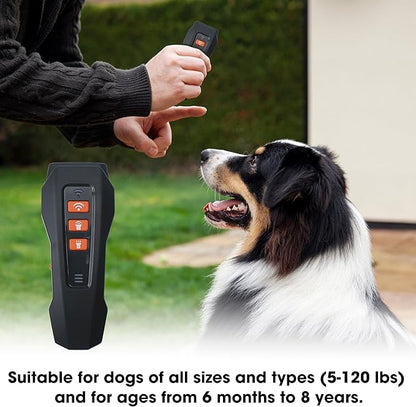Barks No More Dog Training Device, Ultrasonic Barking Control Whistle Silencer Deterrent Stopper Repeller Aid Safe Pet Guard Anti Unwanted Whining Behavior Outdoor Indoor Silent Remote Clicker Trainer