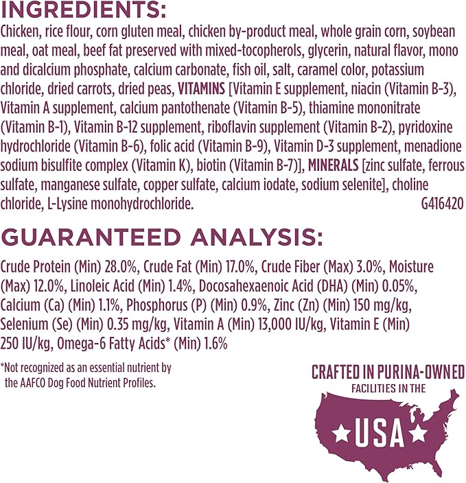 Purina ONE Puppy Food, High Protein Formula | Natural Ingredients | Added Vitamins | 8 lb Bag | Pack of 2